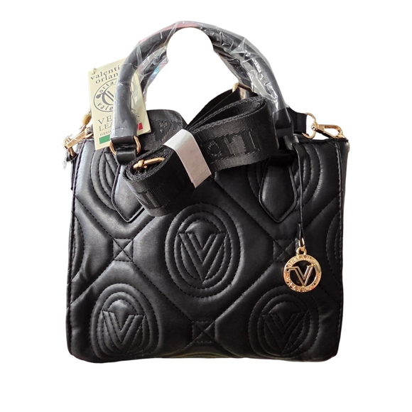 Valentino Orlandi Handbags - # 53 Valentino Orlandi Black Quilted Crossbody Bag